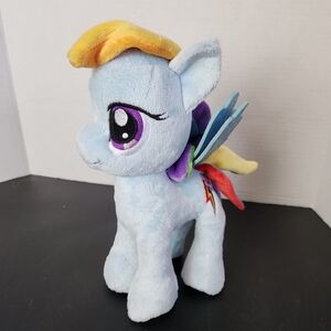 My Little Pony Plush Rainbow Dash Stuffed Animal Cloth Hair Lightening Bolt